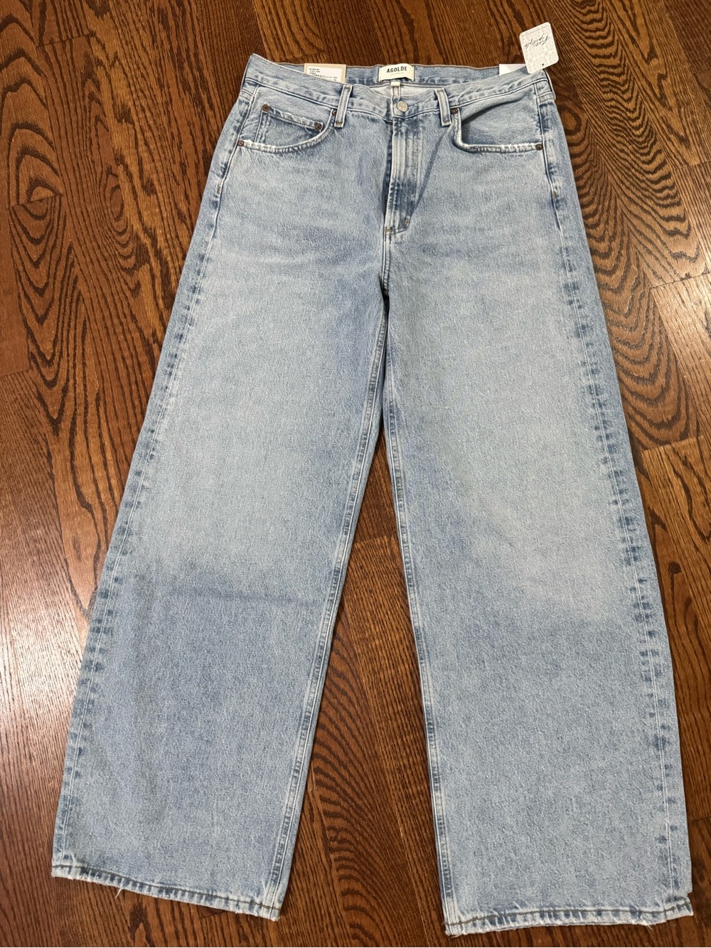 Agolde Wide-Leg High-Rise Jeans in Light Blue Wash size 29 NWT